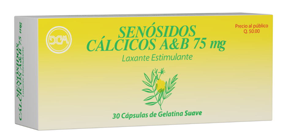 Senosidos A&B Cálcicos, 75 mg