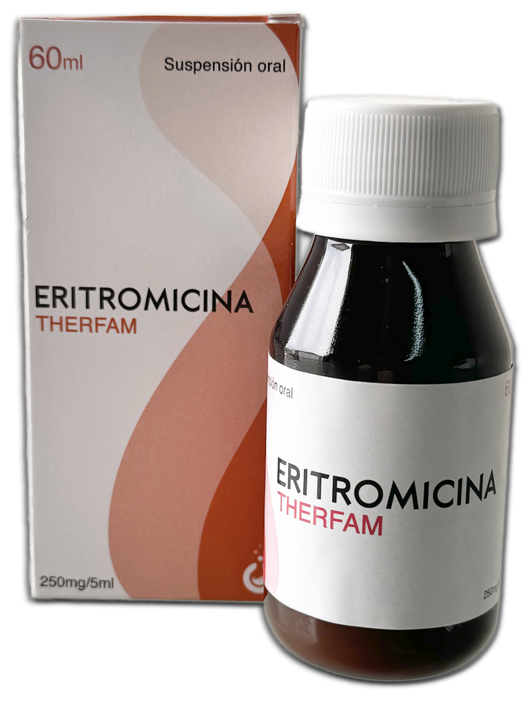 Eritromicina Suspensión, 250 mg/ 5 mL