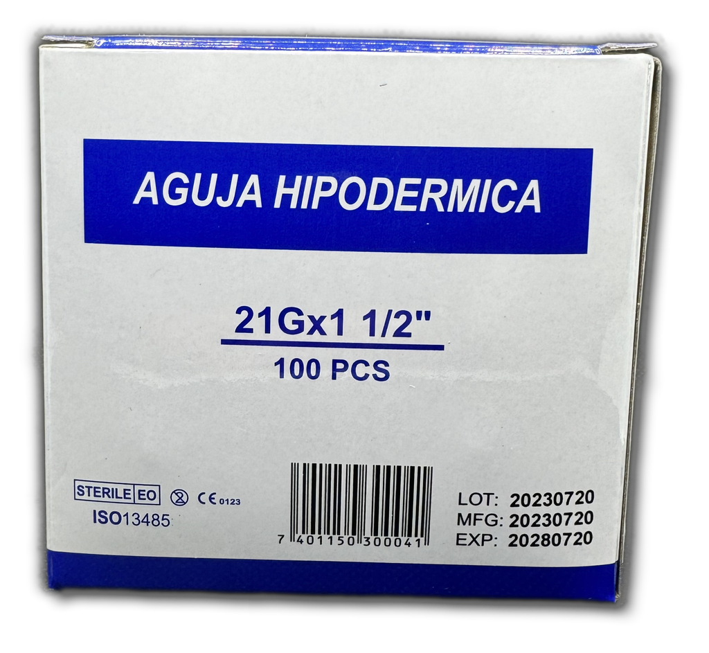 Aguja 21G x 1 1/2"