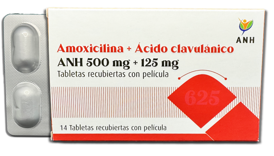 Amoxicilina + Acido Clavulánico, 500+125