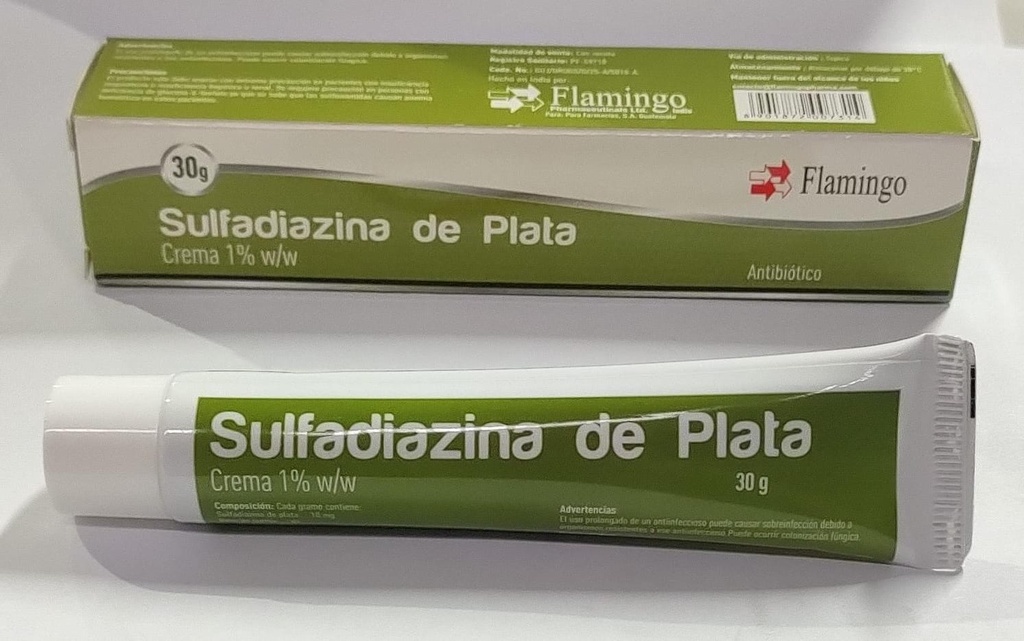 Sulfadiazina de Plata, crema 1%