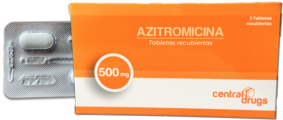 Azitromicina 500 mg, caja 3 tabletas