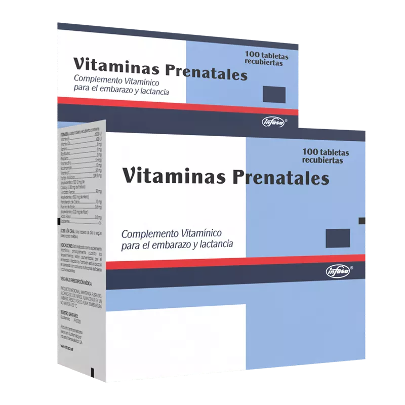 Vitaminas Prenatales, caja 100 tab
