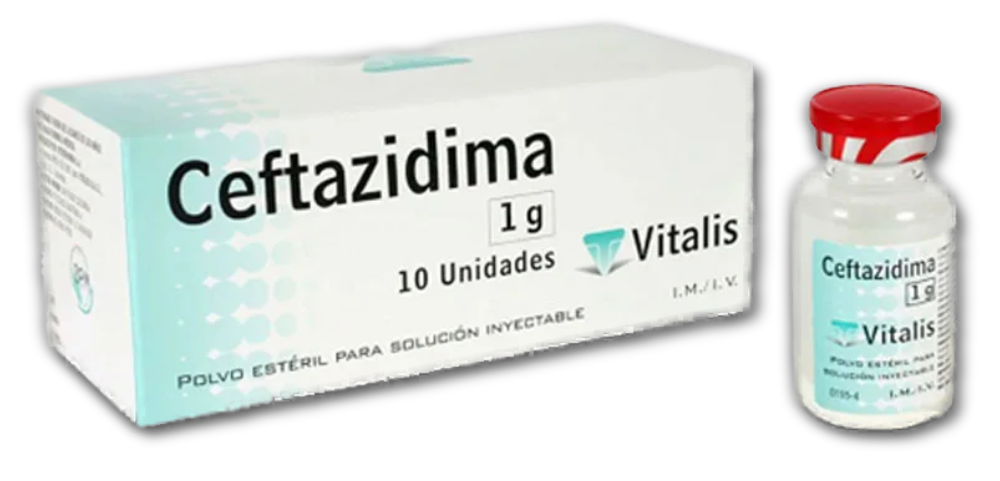 Ceftazidima 1 g, IM/IV - vial
