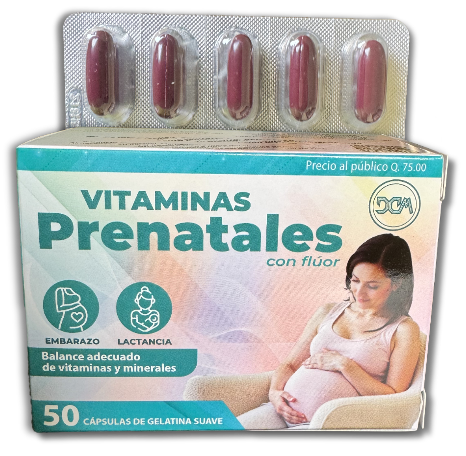 Vitamínas Prenatales con Flúor, 50 caps