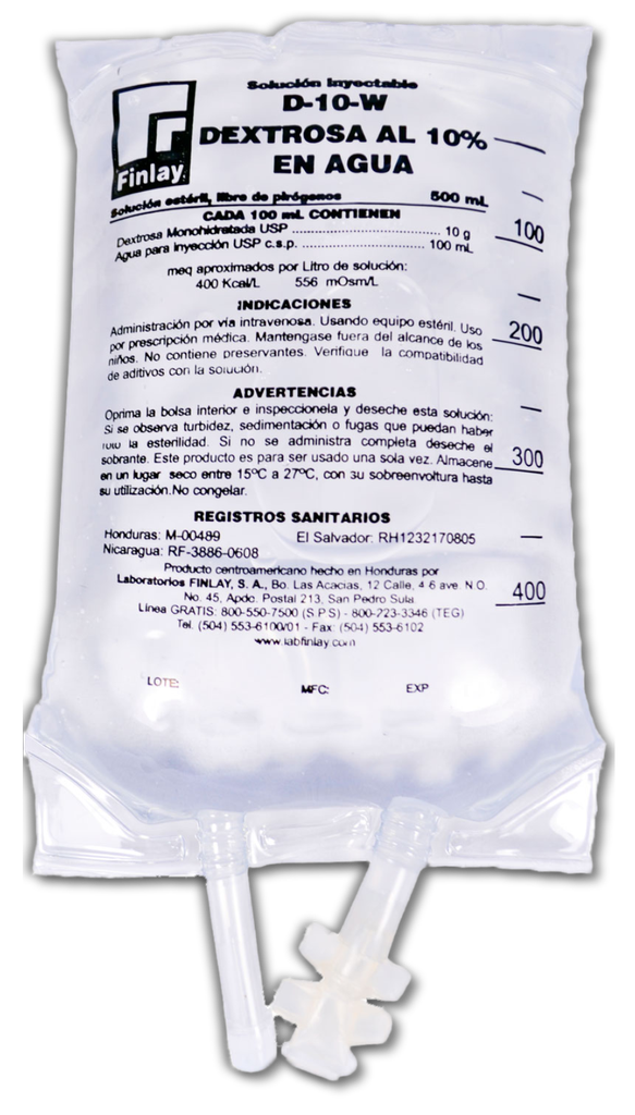 Dextrosa FINLAY 10%, 500 mL