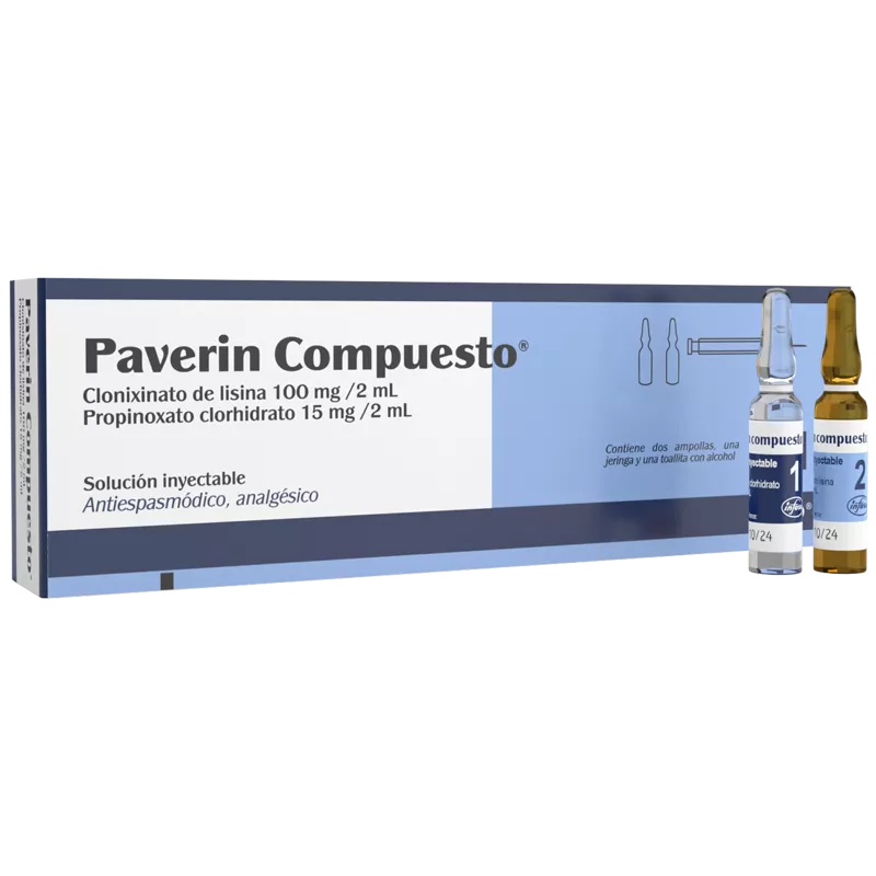 Paverin compuesto, sol. iny. 2 mL