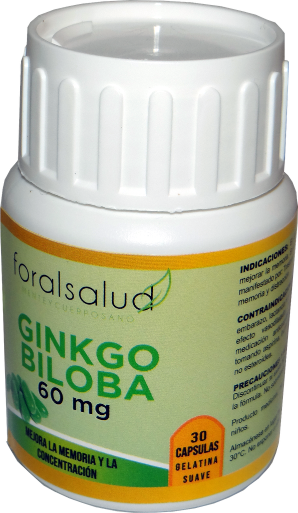 Ginkgobiloba 60 mg, frasco x 30 caps
