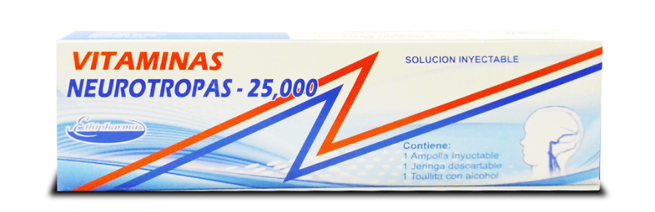 Vitaminas Neurotropas 25,000, Kit Inyectable