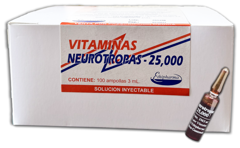 Vitaminas Neurotropas 25,000, Kit Inyectable (copia)