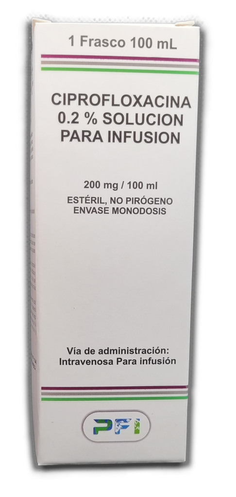 Ciprofloxacina, Infusion - 200 mg/ 100 mL