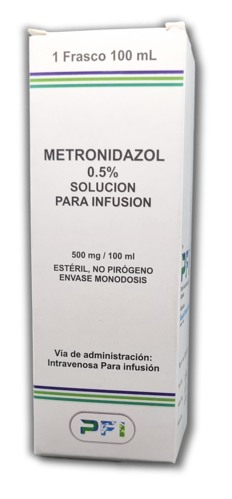 Metronidazol, Infusión - 500 mg/100 ml