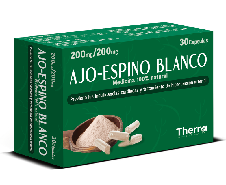 Ajo - Espino Blanco - 200/200 mg, cápsula