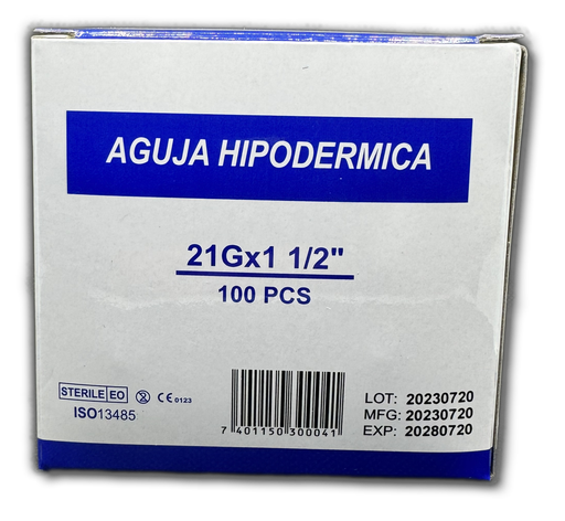 [TH-028] Aguja 21G x 1 1/2"