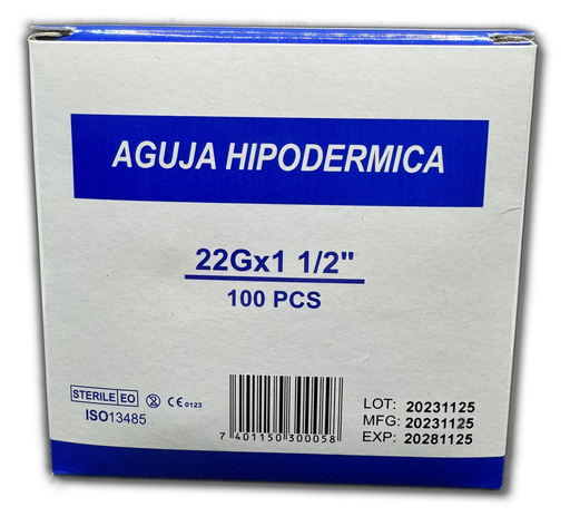 [TH-029] Aguja 22G x 1 1/2"