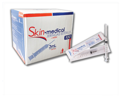 [V-004] Jeringa descartable 3 mL - 23G x 1 1/4" - (Skin Medical)