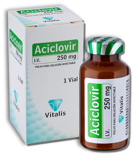 [VI-001] Aciclovir IV 250 mg, vial 