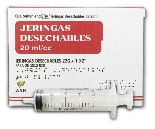 [ANH-017] Jeringa descartable 20 ml - 22G x 1 1/2" - (ANH)