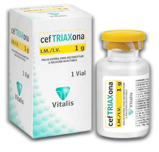 [VI-020] Ceftriaxona Sódica 1g, vial