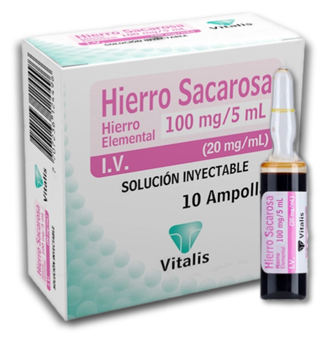 [VI-021] Hierro Sacarosa 100 mg/5 mL, IV - Vial
