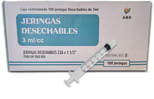 [ANH-020] Jeringa descartable 3 ml - 22G x 1 1/2" -