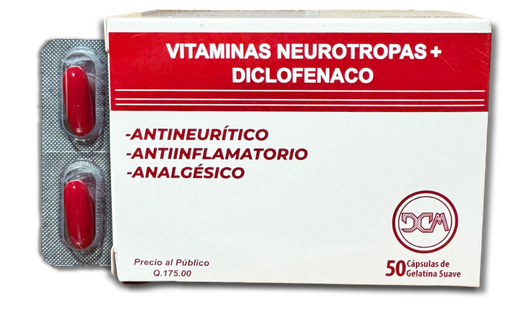 [C-017] Vitaminas Neurotropas + Diclofenaco, 50 caps