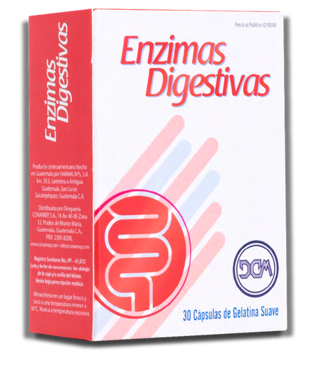 [C-018] Enzimas Digestivas, 30 caps