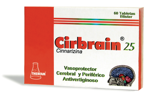 [TH-003] Cirbrain 25 mg, caja x 60 tabletas