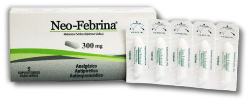 [TH-011] Neo Febrina 300 mg, caja x 5 supositorios