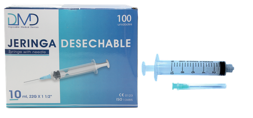 [TH-017] Jeringa descartable 10 mL - 22G x 1 1/2" - (DMD)